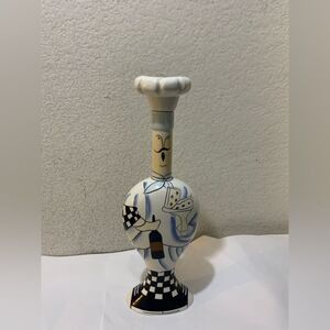 JOLLY GOURMET COLLECTION FIGURAL CHEF OIL , VINEGAR CRUETS DECANTERS